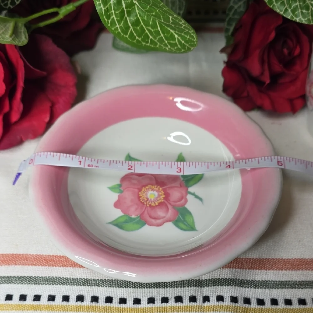Charming Shenango Floral Creamer and Saucer Set
